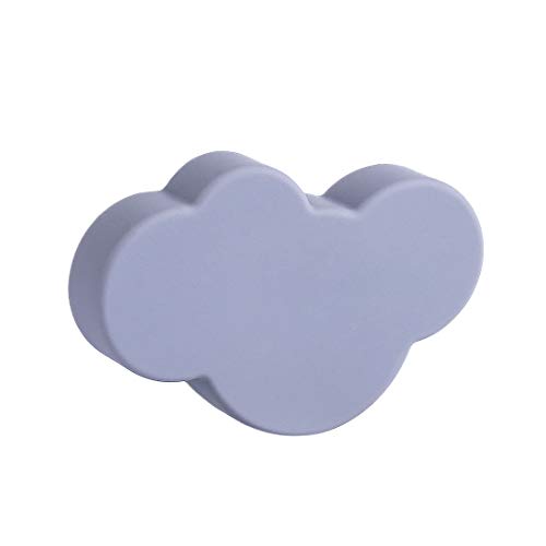 GODNECE Juego de 10 pomos para muebles y cajones infantiles, diseño de nube, color gris