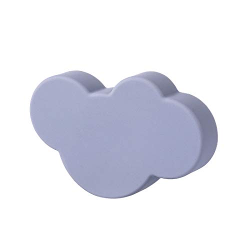 GODNECE Juego de 10 pomos para muebles y cajones infantiles, diseño de nube, color gris