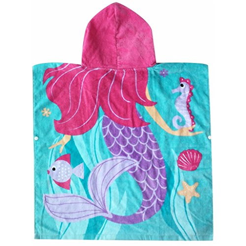 Gogokids Albornoz con Capucha para Niñas Niños - Toalla de baño 100% Algodón Absorbente Toallas para Bañera Playa Ropa de Dormir