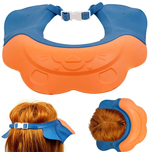 Gorro de Champú para bebés y niños pequeños, Gorro de ducha para niños de silicona, Protector contra Champú, Visera de protección infantil para Ojos y Oídos para niños de 0 a 9 años