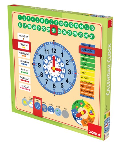 Goula - Reloj y Calendario en inglés, Material Educativo (Diset 51307)