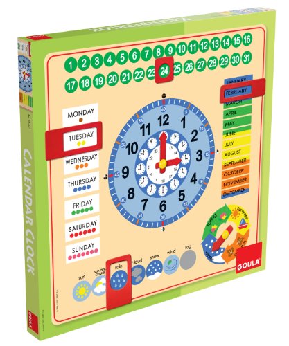 Goula - Reloj y Calendario en inglés, Material Educativo (Diset 51307)