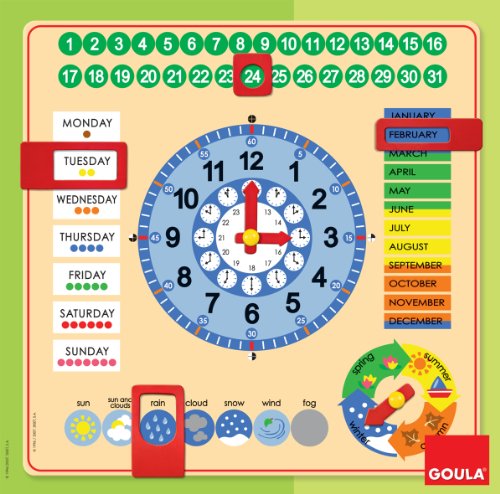 Goula - Reloj y Calendario en inglés, Material Educativo (Diset 51307)