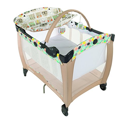 GRACO 1952976 Contour Electra, cuna de viaje con cambiador integrada, Bow Tie Bear