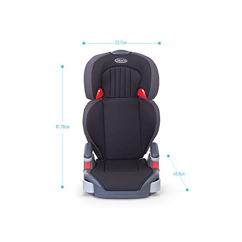 Graco Junior Maxi 8E296BLCEU - Ligero espalda alta booster asiento de coche, grupo 2/3, color negro, unisex