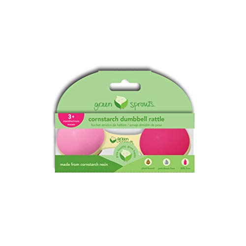 Green Sprouts - Mancuerna de almidón de maíz hecha de plantas (talla única, color rosa)