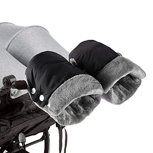 Guantes de forro polar para cochecito de bebé, resistentes al agua y al viento, tamaño universal para cochecito, remolque de bicicleta