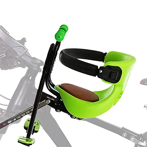 Guhih Asiento De Bicicleta para Niños Montado En La Parte Delantera, Asiento De Bicicleta para Niños Delantero Plegable De Bicicleta De Montaña para Bicicleta De Montaña Bicicleta Recreativa,Verde