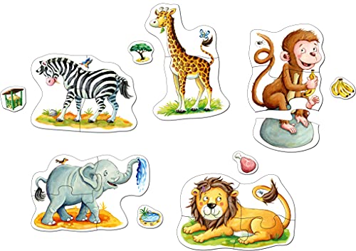 HABA-303703 Mis Primeros Puzzles – Animales del Zoo puzle infantil, Multicolor (303703)