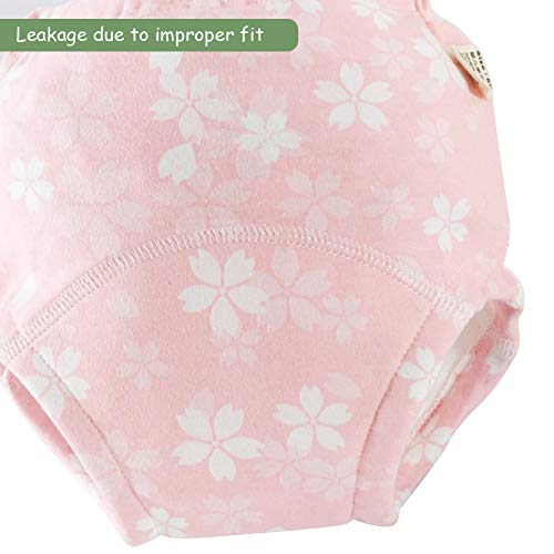 Happy Cherry - Braga de Aprendizaje Algodón Bebé Pantalones de Entrenamiento Tranpirable con Cintura Elástica Niño Niña Infantil Ropa Interior de Pañales Reutilizable Cómodo Braguita Lavable Suave