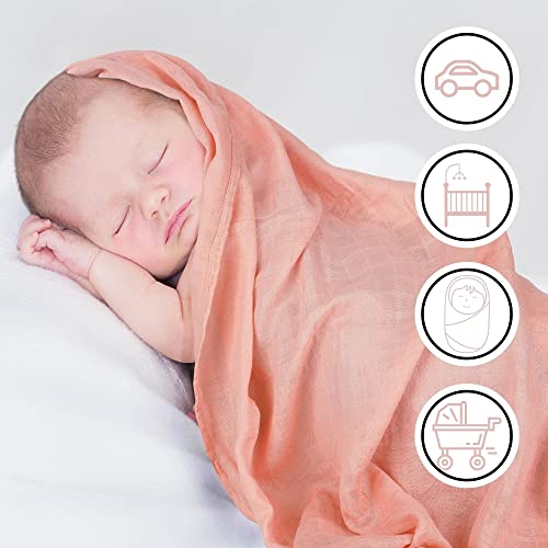 HappyDoo - Pack Incluye 2 Muselinas Grandes Bebé Algodón 120 x 120 y Bambú + 2 Ganchos Carrito Bebé - Muselinas Bebe Algodón - 70% Bambú 30% Algodón - Toquilla Bebé Verano - Swaddle