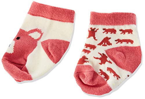 Hatley 2-Pack Crew Socks Calcetines informales, Osos rosados en natural, 0-12 Meses para Bebés