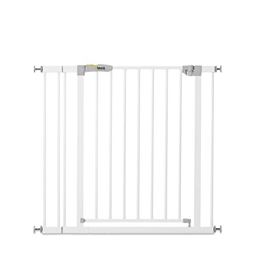 Hauck Barrera de Seguridad de Niños para Puertas y Escaleras Open N Stop KD Safety incl. Extension 9 cm, Sin Agujeros, 84 - 89 cm, Metal, Blanco