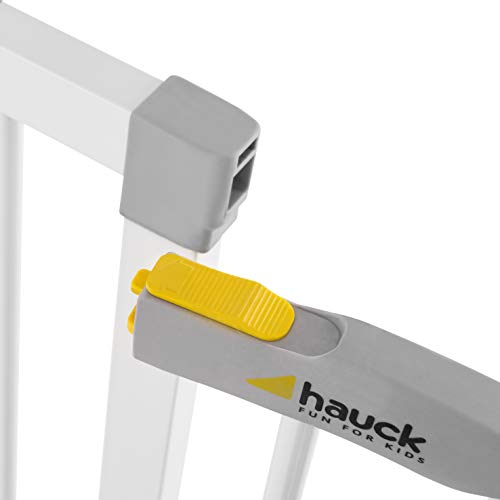 Hauck Barrera de Seguridad de Niños para Puertas y Escaleras Open N Stop KD Safety incl. Extension 9 cm, Sin Agujeros, 84 - 89 cm, Metal, Blanco