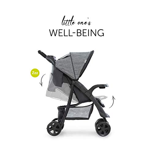 Hauck Shopper Neo II, silla de paseo con posiciones, plegado facil y compacto, plegado con una sola mano, ligera, desde nacimiento hasta 25kg, con botellero, gris (grey/charcoal)