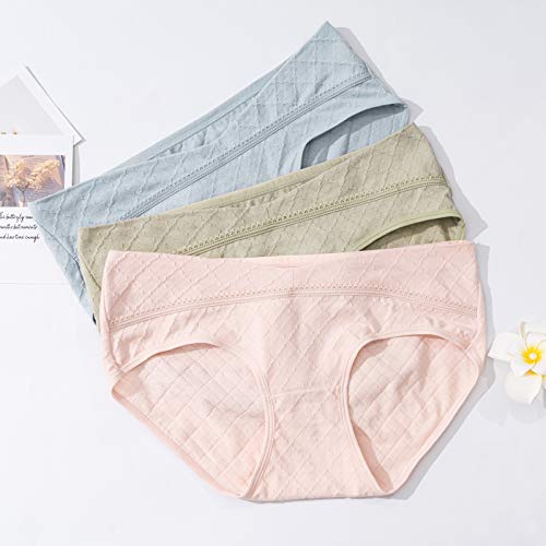 HBselect Bragas Embarazadas Pack 6 Algodón V Forma Braguitas para Premamá Bragas Maternidad