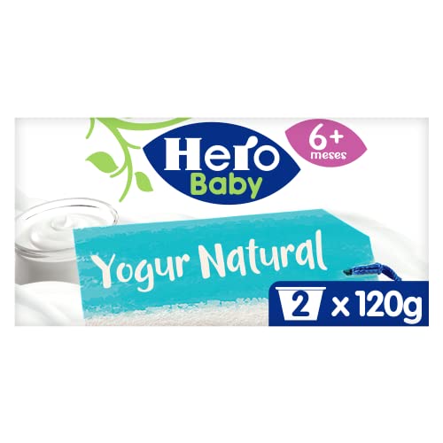 Hero Baby Tarritos de yogur natural - 6 packs de 2 tarritos de 190gr