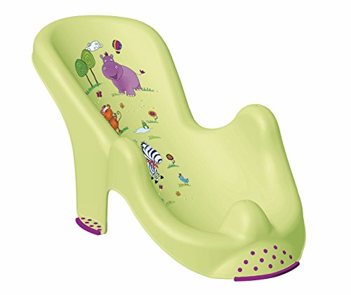 Hippo verde Baby bañera XXL 100 cm con Tapón + bañera Soporte + asiento de baño + Tubo de desagüe