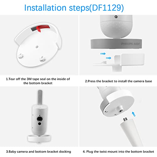 HOLACA Soporte flexible para Belén para videophone Philips Avent Connected SCD923/26 Baby Monitor - Twist - Juego de fijación versátil para vigilabebés Philips