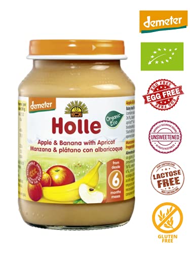 Holle Potito de Frutas Manzana, Plátano y Albaricoque (+ 6 meses) - 190 gr