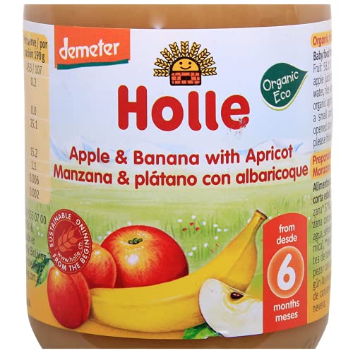 Holle Potito de Frutas Manzana, Plátano y Albaricoque (+ 6 meses) - 190 gr