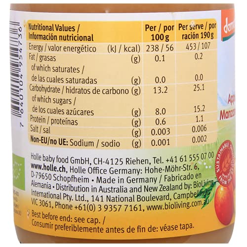 Holle Potito de Frutas Manzana, Plátano y Albaricoque (+ 6 meses) - 190 gr