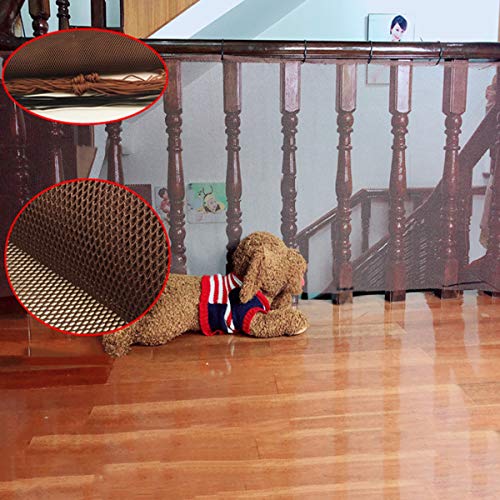 HQPCAHL Red De Seguridad Red De Protección Duradero Red De Seguridad Escaleras Malla Tejida para Escaleras Balcones Terrazas Puertasventanas Bebé Mascota,Marrón,200 * 150CM