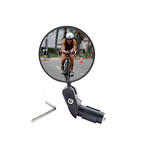 HuaShslt 1 PC Bicicleta Retrovisor Espejo 360 Rotación Ajustable Angular Ciclismo Vista Posterior MTB Carretera Bicicleta Manillar Espejos Espejos Bicicletas Clip en el Espejo (Color : 01)