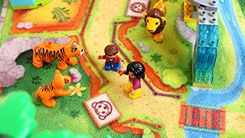 HuggyPlay alfombra de juego para niños zoo alfombra infantil 90 x 150 cm