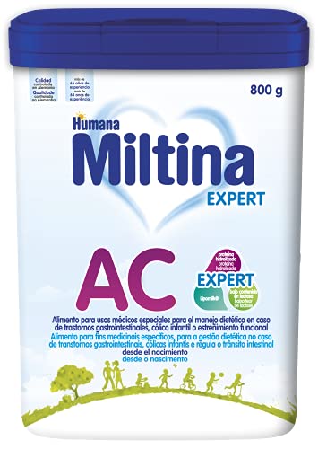 Humana MILTINA EXPERT AC – Leche Especial para Bebés, en caso de Trastornos Digestivos, Cólicos y Estreñimiento, 800g