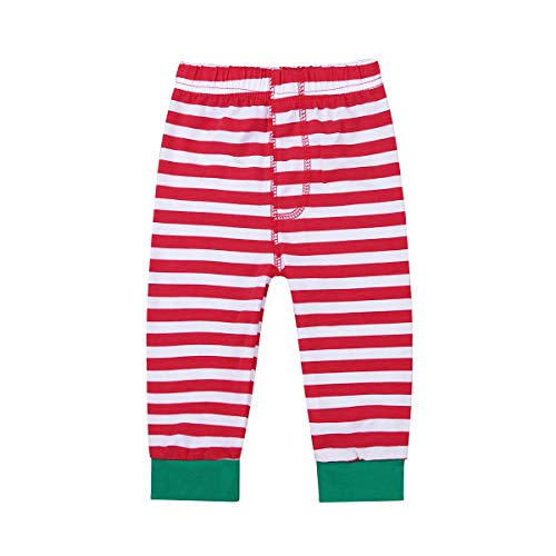 iiniim 3 pcs Pelele + Pantalones + Gorro Disfraces Duende Navidad Bebé Niño Niña Mameluco Algodón Traje Infantil Disfraz Conjunto Manga Larga Romper (3-12 Meses) Verde 3-6 Meses