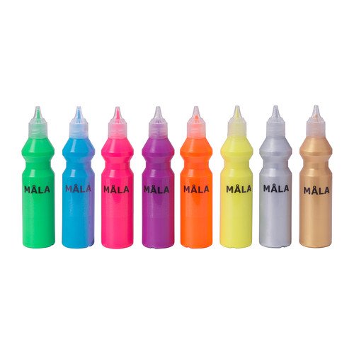 IKEA MÅLA Pintura brillante/fluorescente, 8 colores variados colores variados - 702.662.99