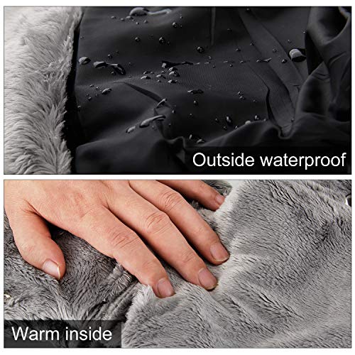 Infreecs Guantes de Cochecito Guantes calentadores de manos manguito con forro polar ,impermeable y cortaviento Guantes de Silla de Paseo para Todos los Cochecitos