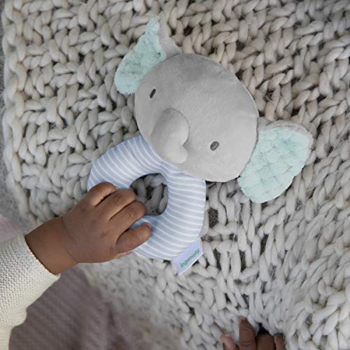 Ingenuity Sonajero aro y peluche suave el elefante Van, a partir del nacimiento