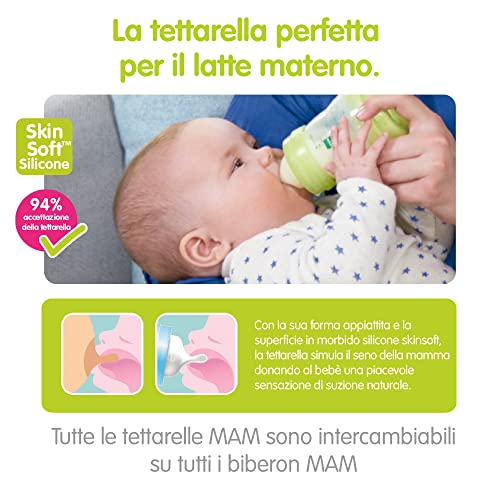 Instrucciones en lengua extranjera - Mam Easy Start - Biberón anticólica autoesterilizante con tetina Mis 0, 0 + meses, 130 ml, beige