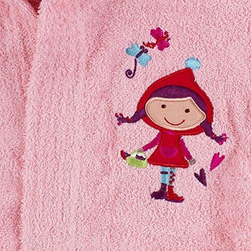 INTERBABY - Albornoz Infantil 100% Algodón T. 2-4 años, color rosa