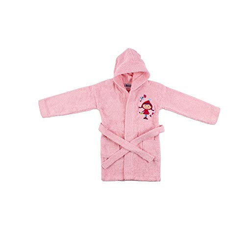 INTERBABY - Albornoz Infantil 100% Algodón T. 2-4 años, color rosa