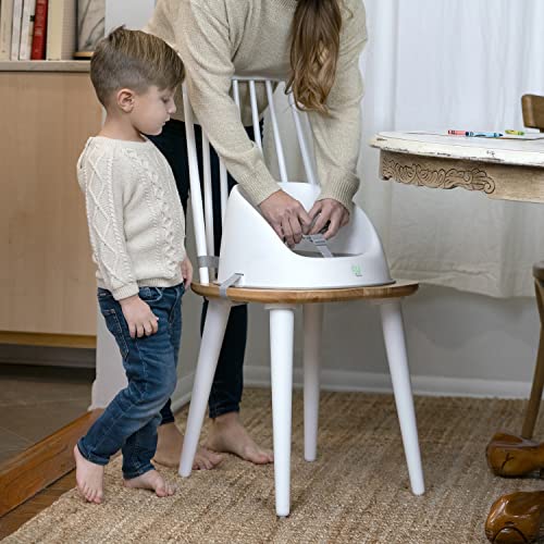 Ity Ingenuity Alzador de Asiento para Niños Fácil de Limpiar Oat - Diseño Simple y Ligero, Antideslizante, Trona de Viaje Portátil con Arnés de 3 Puntos, Hasta 15kg, a partir de 16 Meses