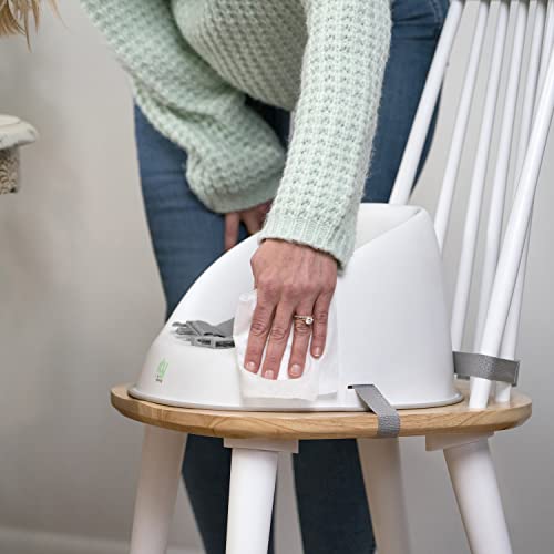 Ity Ingenuity Alzador de Asiento para Niños Fácil de Limpiar Oat - Diseño Simple y Ligero, Antideslizante, Trona de Viaje Portátil con Arnés de 3 Puntos, Hasta 15kg, a partir de 16 Meses