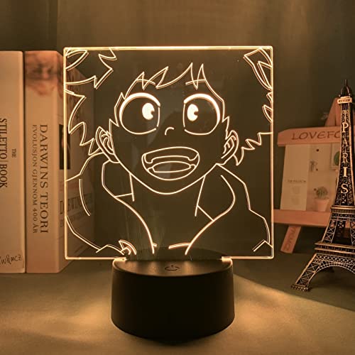 Izuku Midoriya - Lámpara 3D LED de noche para niños, decoración para dormitorio, Navidad, cumpleaños, manga