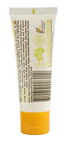 Jack N' Jill Kids Natural Toothpaste, Made With Natural Ingredients, Helps Soothe Gums & Fight Tooth Decay, Suitable From 6 Months+ - Strawberry & Banana Flavour Bundle 2 x 50g