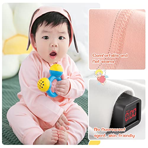 JAHQLIGHT Bebé Niños Niñas Mono Mameluco de Manga Larga Body Algodón Peleles Comodo Pijama Regalo de Recien Nacido, 3-48 Meses 4 tamaños