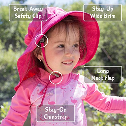 Jan & Jul Toddler Sun Hat for Girls, Water Repellent, 50+ UPF, Quick Dry (S: 0-6 Months, Watermelon)