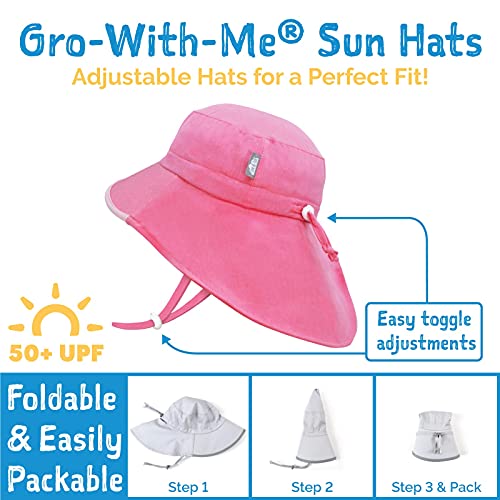 Jan & Jul Toddler Sun Hat for Girls, Water Repellent, 50+ UPF, Quick Dry (S: 0-6 Months, Watermelon)