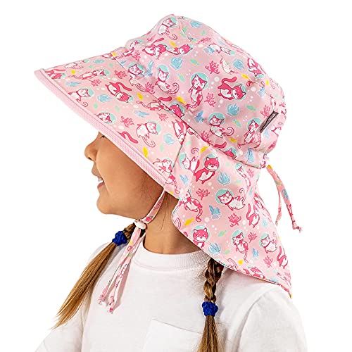 Jan & Jul Toddler Sun Hat for Girls, Water Repellent, 50+ UPF, Quick Dry (S: 0-6 Months, Watermelon)