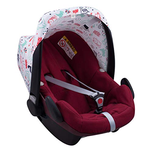 JANABEBE Capota compatible con Maxi-Cosi Pebble Bebe Confort (DINO PARTY)