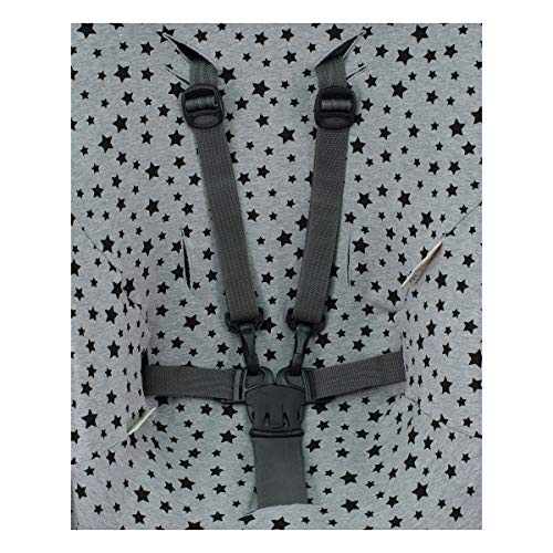 JANABEBE Funda para cochecito compatible con Stokke Xplori y Stokke Crusi (Black Star)