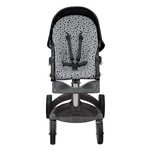 JANABEBE Funda para cochecito compatible con Stokke Xplori y Stokke Crusi (Black Star)