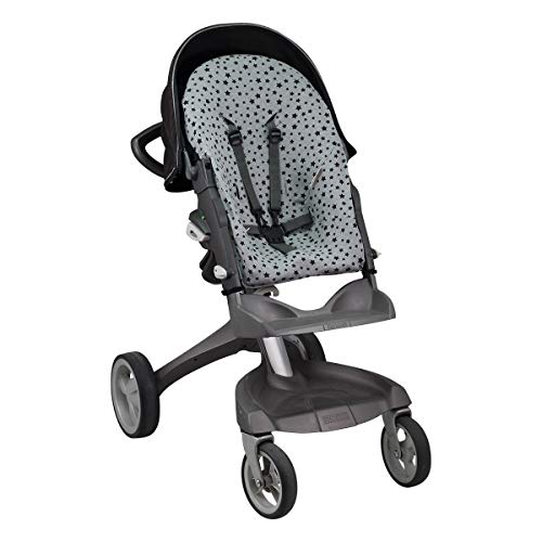 JANABEBE Funda para cochecito compatible con Stokke Xplori y Stokke Crusi (Black Star)