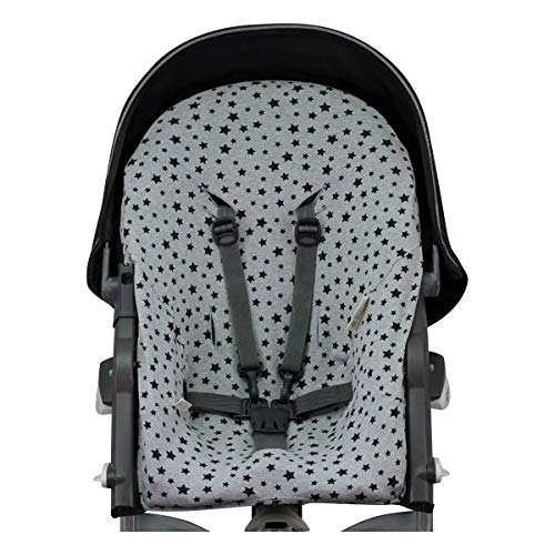 JANABEBE Funda para cochecito compatible con Stokke Xplori y Stokke Crusi (Black Star)